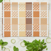 オレンジ色の茶色のキッチンハンドタオル キッチンタオル (折り畳み)