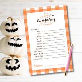 オレンジ色の茶色のレトロミニマルカボチャはベビーを願う