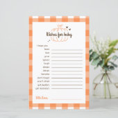 オレンジ色の茶色のレトロミニマルカボチャはベビーを願う (スタンド正面)