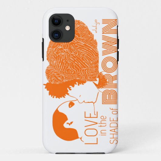 オレンジ色の茶色の愛 Case-Mate iPhoneケース (裏面)