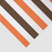 オレンジ色の茶色の縦ストライプ線のパターン 薄葉紙 (詳細)