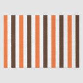 オレンジ色の茶色の縦ストライプ線のパターン 薄葉紙 (正面)