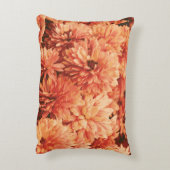 オレンジ色の菊枕 アクセントクッション (裏面(縦))