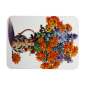 オレンジ色の菊 マグネット (横)