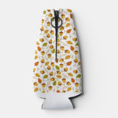 オレンジ色の葉どんこを持つ緑と金ゴールド ボトルクーラー (裏面)