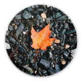 オレンジ色の葉セラミックプル セラミックノブ (正面)