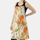 オレンジ色の虹彩：シームレスな花模様 エプロン (インサイチュ)