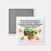 オレンジ色の蝶の果実の精霊ガラテヤ5 マグネット (正面/裏面)