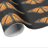 オレンジ色の蝶ウィング写真 ラッピングペーパー (ロールコーナー)