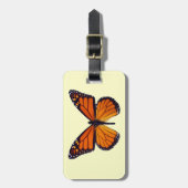 オレンジ色の蝶ラゲッジタグ ラゲッジタグ (正面縦)