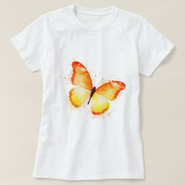 オレンジ色の蝶 Tシャツ