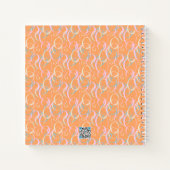 オレンジ色の行頭文字にピンク色の黄色のアクアバブル ノートブック (裏面)