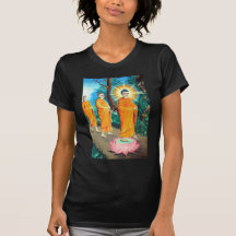 オレンジ色の衣を着た悟りを開いた仏教徒