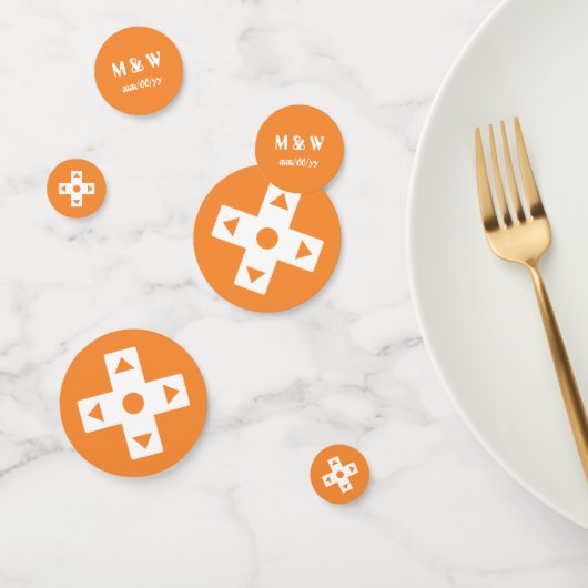 オレンジ色の表のマルチプレーヤーモード紙吹雪 コンフェッティ (グループ)