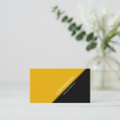 オレンジ色の角度付き文字の名モダン刺 名刺 (スタンド正面)