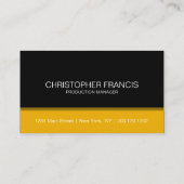 オレンジ色の角度付き文字の名モダン刺 名刺 (裏面)