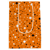 オレンジ色の誕生日スター ミディアムペーパーバッグ (裏面)