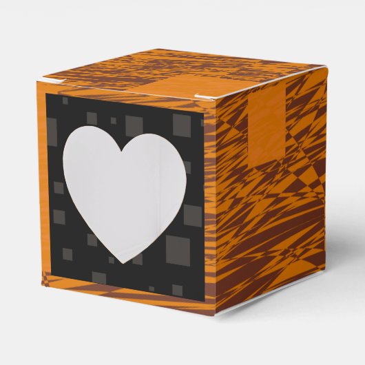オレンジ色の警告フロート抽象芸術ハロウィーンブラックボックス フェイバーボックス (正面サイド)