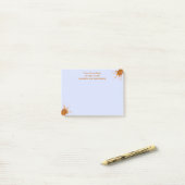 オレンジ色の警告フロート抽象芸術ハロウィーンブラックボックス ポストイット (デスク上)