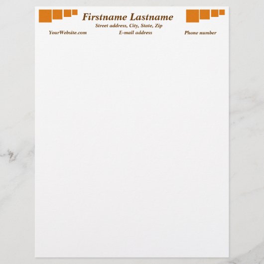 オレンジ色の警告フロート抽象芸術ハロウィーンブラックボックス レターヘッド (正面)