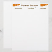 オレンジ色の警告フロート抽象芸術ハロウィーンブラックボックス レターヘッド (正面/裏面)