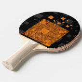 オレンジ色の警告フロート抽象芸術ハロウィーンブラックボックス 卓球ラケット (正面アングル)