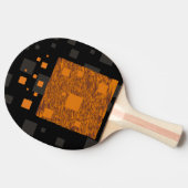 オレンジ色の警告フロート抽象芸術ハロウィーンブラックボックス 卓球ラケット (横)