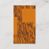 オレンジ色の警告フロート抽象芸術ハロウィーンブラックボックス 名刺 (裏面)