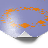 オレンジ色の警告Oパターンより多くの円。 フォトプリント            (角)