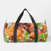 オレンジ色の赤いガムキャンディを振りかける砂糖モノグラム ダッフルバッグ (裏面)