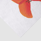 オレンジ色の赤いケシの蝶あなたの名前 薄葉紙