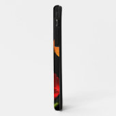 オレンジ色の赤いチューリップ花黒い背景 Case-Mate iPhoneケース (裏面/左)