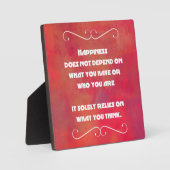 オレンジ色の赤い抽象芸術 フォトプラーク (正面)