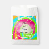 オレンジ色の赤い水絵を描色の手のカスタム フェイバーバッグ (正面)