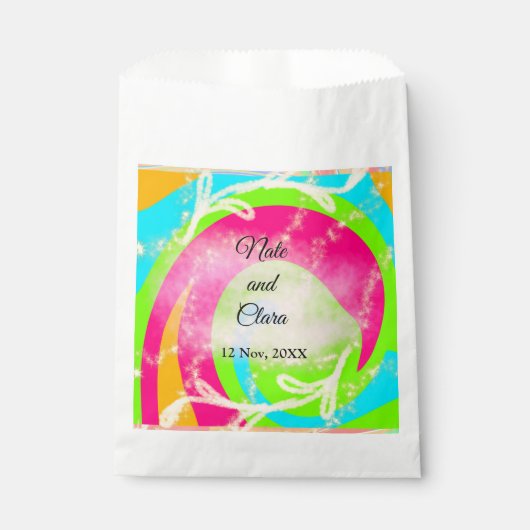 オレンジ色の赤い水絵を描色の手のカスタム フェイバーバッグ (正面)