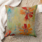 オレンジ色の赤い緑の青(プライマリカラフル) クッション (ブランケット)