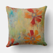 オレンジ色の赤い緑の青(プライマリカラフル) クッション (裏面)