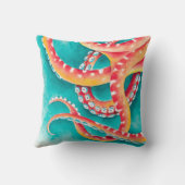 オレンジ色の赤い触手 クッション (裏面)