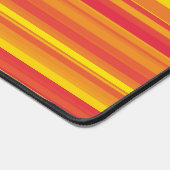オレンジ色の赤い黄色のストライプ デスクマット (コーナー)