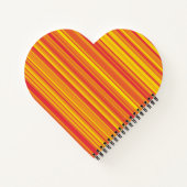 オレンジ色の赤い黄色のストライプ ノートブック (裏面)