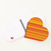 オレンジ色の赤い黄色のストライプ ノートブック (内部)