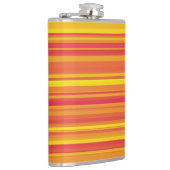 オレンジ色の赤い黄色のストライプ フラスク (右)