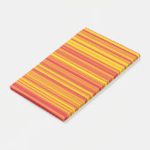 オレンジ色の赤い黄色のストライプ ポストイット (アングル)