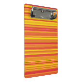 オレンジ色の赤い黄色のストライプ ミニクリップボード (アングル)