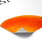 オレンジ色の赤ちゃんシャワー歓迎サインテンプレート ポスター (角)