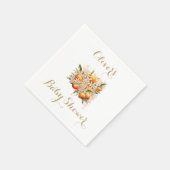 オレンジ色の赤ちゃんシャワー男女兼用柑橘類 スタンダードカクテルナプキン (角)