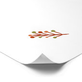 オレンジ色の赤ちゃん歓迎看板 秋の恋に落ちる ゴールド ポスター (角)