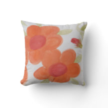 オレンジ色の赤とミントグリーン