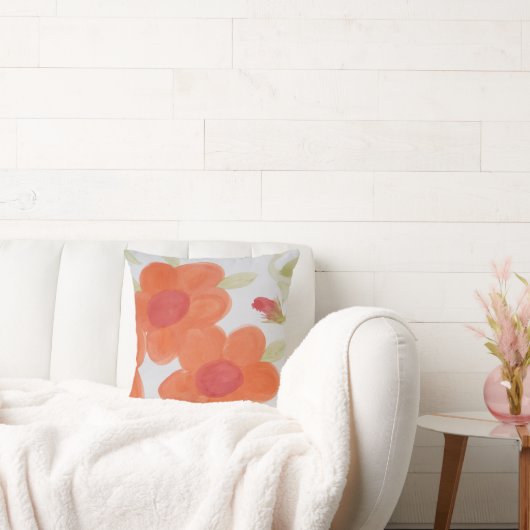 オレンジ色の赤とミントグリーン クッション (ソファ)