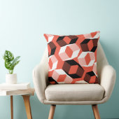 オレンジ色の赤に無色の部分と六角を混ぜる クッション (椅子)